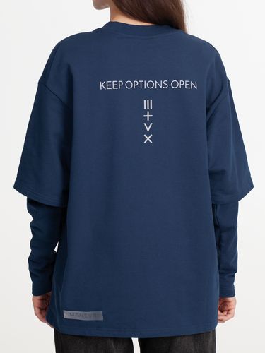 Футболка оверсайз с двойным рукавом Kosmos, темно-синяя