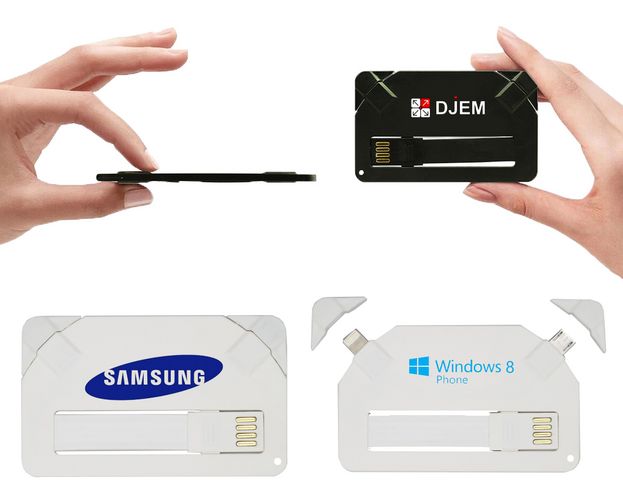 Кабели USB в форме визитки