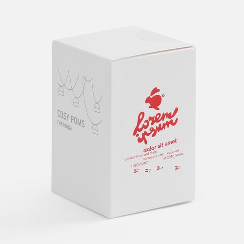 Гирлянда Cosy Poms, красная