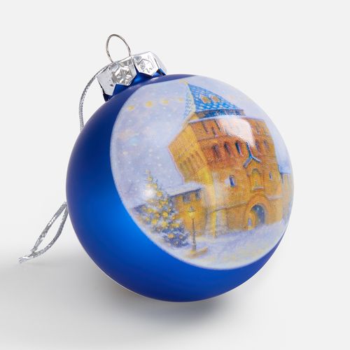 Елочный шар Finery Matt, 8 см, матовый синий