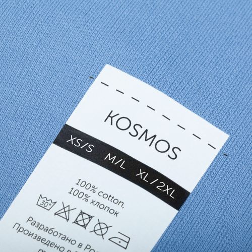 Футболка оверсайз с двойным рукавом Kosmos, синяя