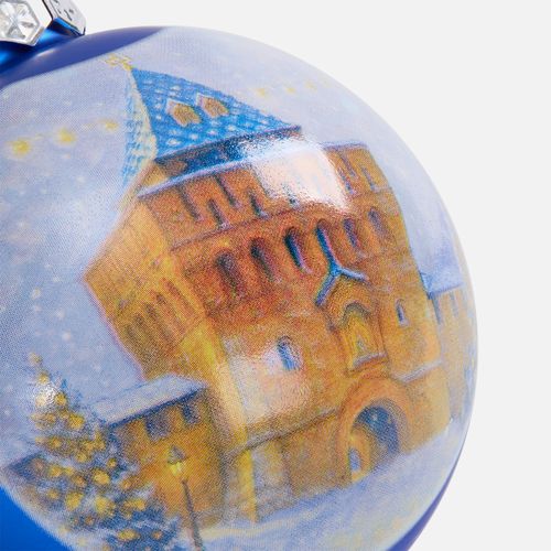 Елочный шар Finery Matt, 8 см, матовый синий