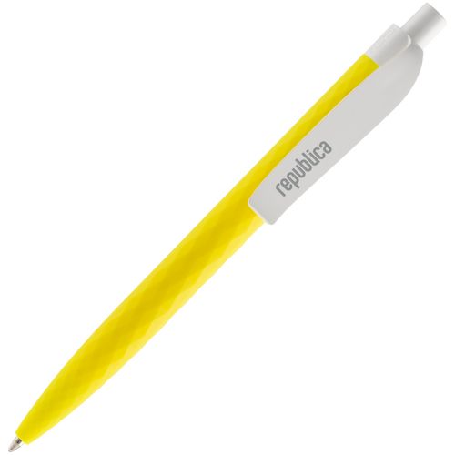 Ручка шариковая Prodir QS01 PMP-P, желтая с белым