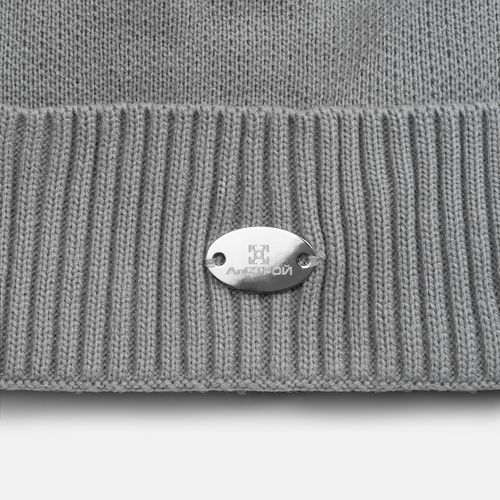 Шильдик металлический Alfa Oval, серебристый глянцевый