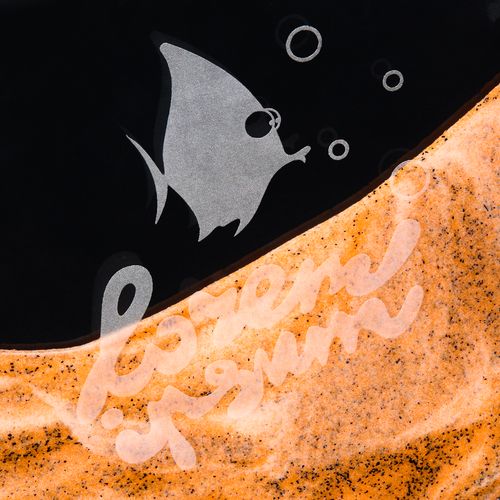 Песочная картина-антистресс Pleasantville, черная с оранжевым