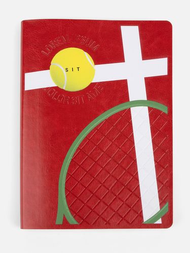 Ежедневник Nebraska Flex, недатированный, красный с золотистым