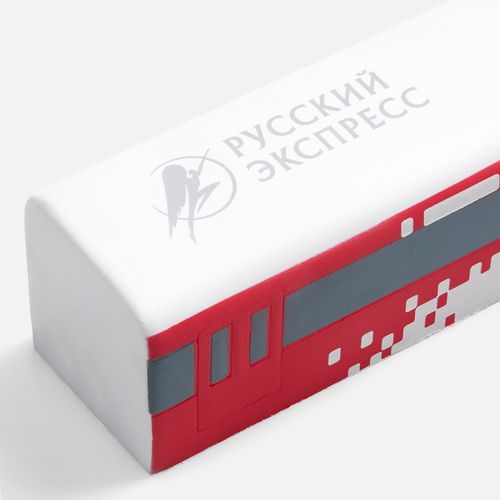 Антистресс «Поезд», белый с красным