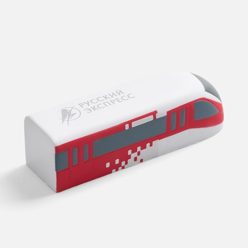 Антистресс «Поезд», белый с красным