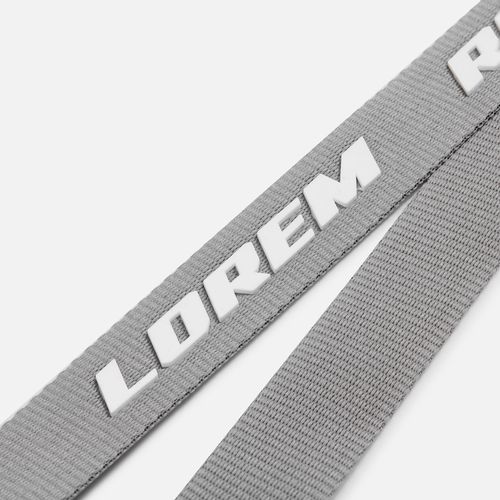 Лента для бейджа с ретрактором Devon, серая с зеленым