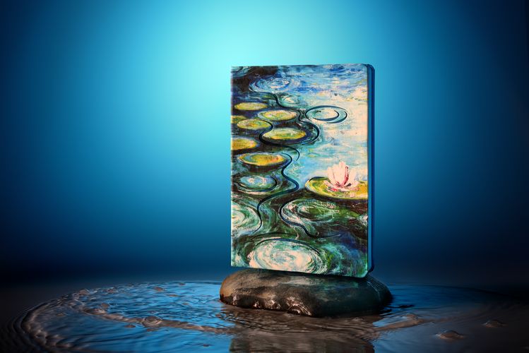 Ежедневник Butterfly, недатированный, белый с синим