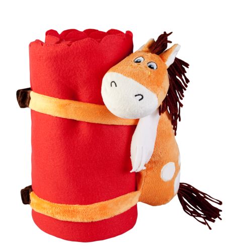 Игрушка «Конь» с красным пледом