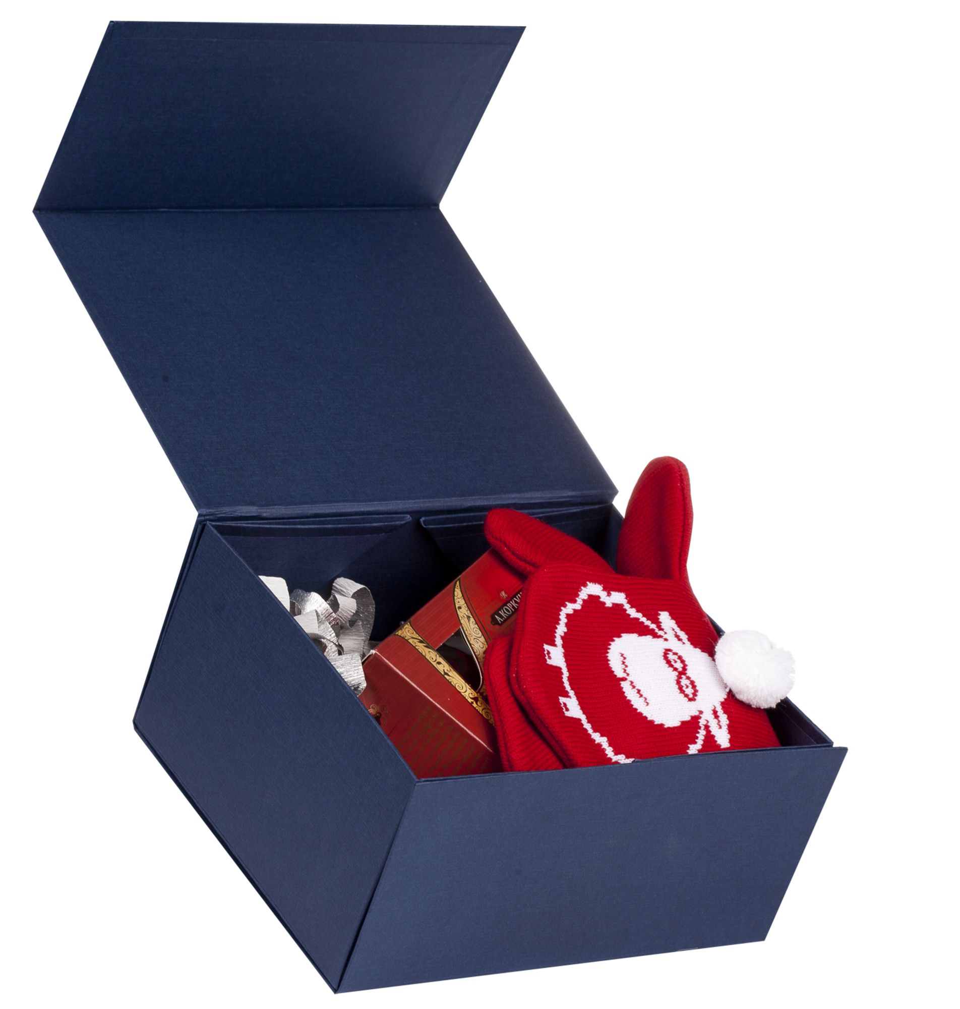 Подарочная коробка, складная, синяя