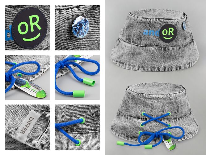 Панама C9, серая с нанесением и кастомизацией