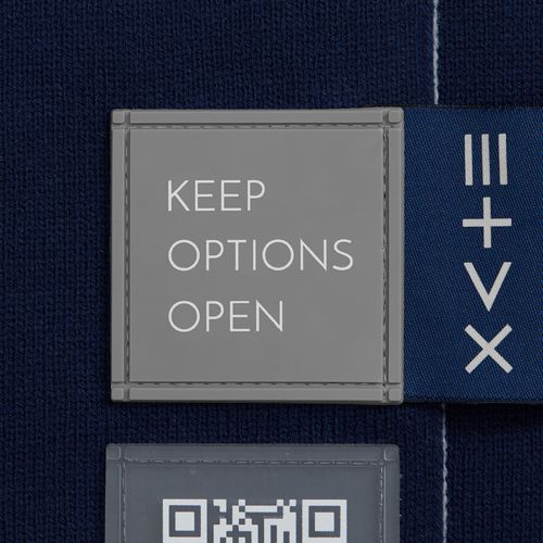 Лейбл из ПВХ Dzeta, L, серый