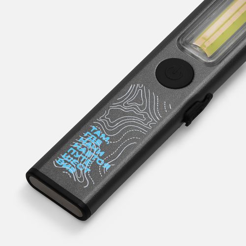 Фонарик-факел аккумуляторный Wallis с магнитом, серый