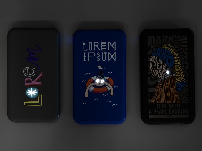 Аккумулятор Uniscend Starry с подсветкой, 5000 мАч, темно-серый