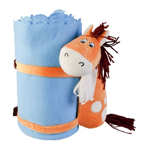 Игрушка «Конь» с синим пледом