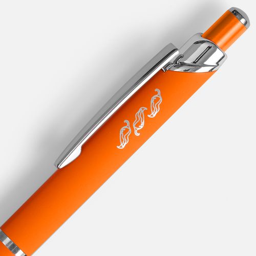 Ручка шариковая Chromos Soft Touch, оранжевая