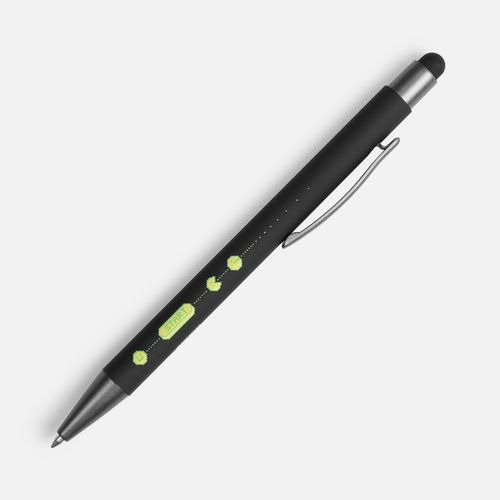 Ручка шариковая Atento Soft Touch Stylus со стилусом, черная