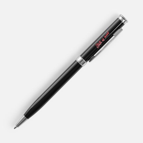 Ручка шариковая Finn Chrome, черная