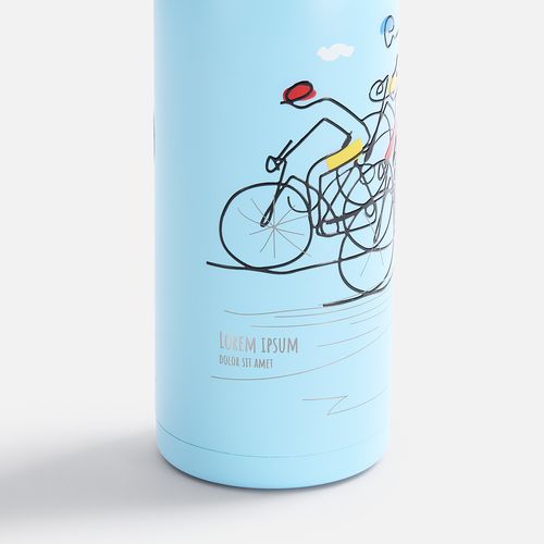 Термобутылка Tabenodo, голубая