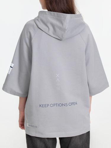 Футболка оверсайз унисекс с капюшоном Neofit, светло-серая