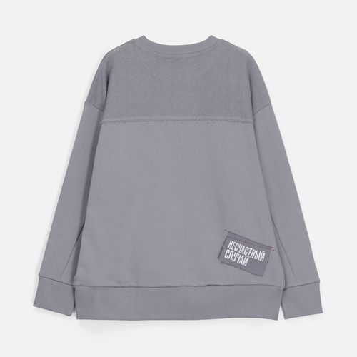 Свитшот оверсайз унисекс Vozduh, светло-серый