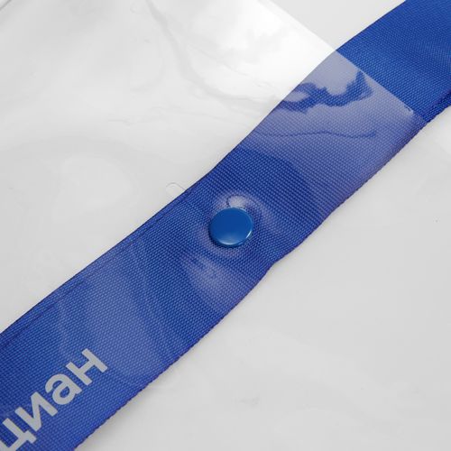 Шопер Clear Fest, ver.2, прозрачный с синими ручками