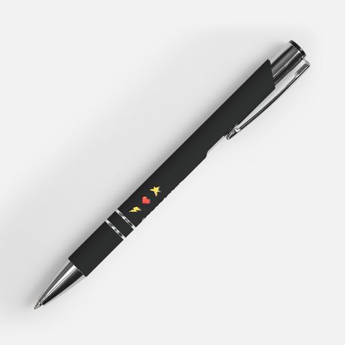 Ручка шариковая Keskus Soft Touch, черная