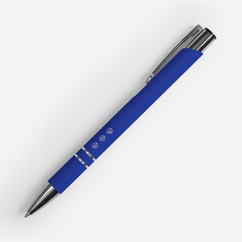 Ручка шариковая Keskus Soft Touch, ярко-синяя