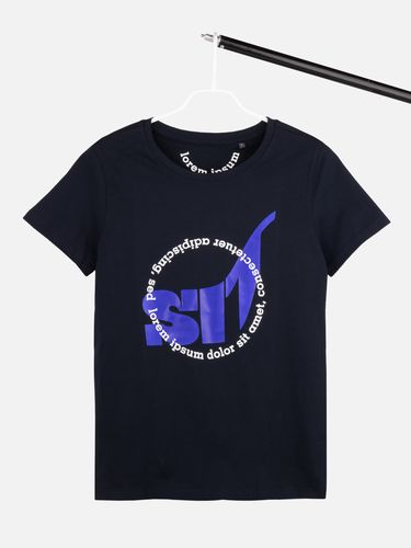 Футболка женская T-bolka Stretch Lady, темно-синяя (navy)