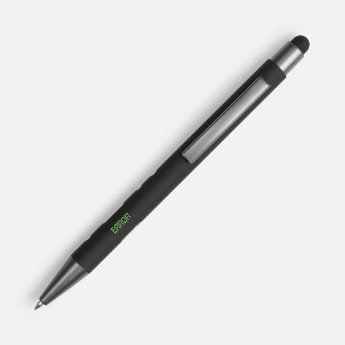 Ручка шариковая Atento Soft Touch Stylus со стилусом, черная