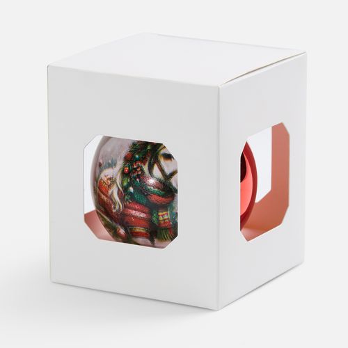 Елочный шар Finery Gloss, 8 см, глянцевый красный