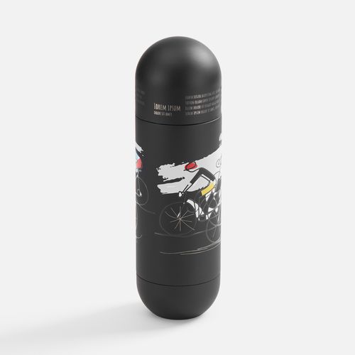 Термос Tubula Soft Touch, черный