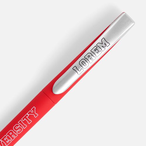 Ручка шариковая Pin Soft Touch, красная