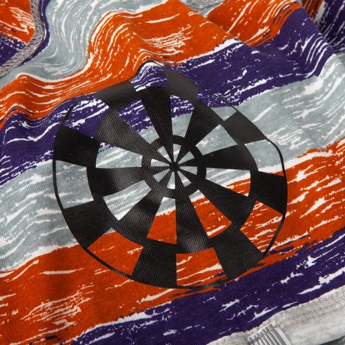 Футболка мужская Rayet двусторонняя, оранжевая с фиолетовым