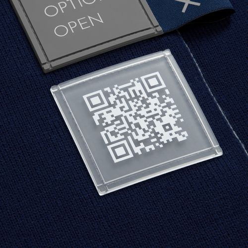 Лейбл из ПВХ Dzeta, L, прозрачный