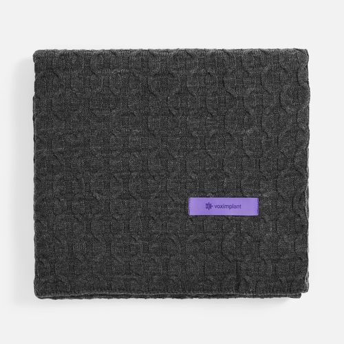 Плед Braidera, темно-серый меланж (асфальт)