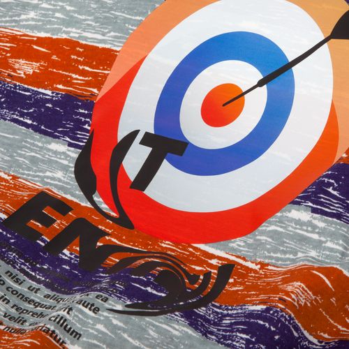 Футболка мужская Rayet двусторонняя, оранжевая с фиолетовым