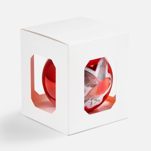 Елочный шар Finery Gloss, 8 см, глянцевый красный