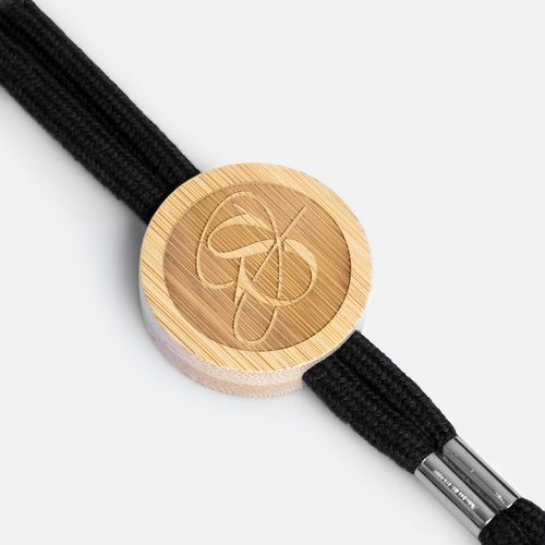 Шнурок для бейджа Tube Wood, черный