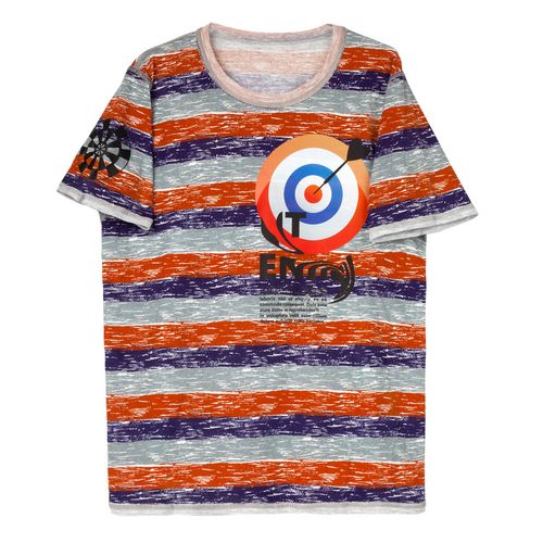 Футболка мужская Rayet двусторонняя, оранжевая с фиолетовым