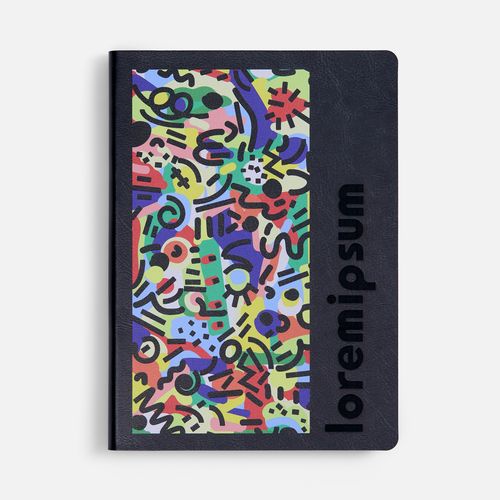 Ежедневник Doppio, недатированный, синий с оранжевым