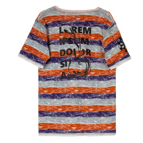 Футболка мужская Rayet двусторонняя, оранжевая с фиолетовым