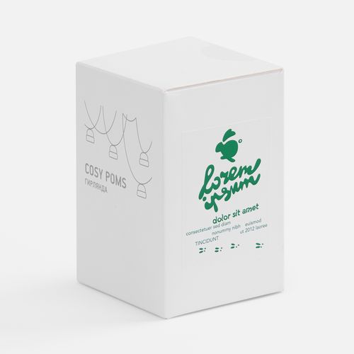 Гирлянда Cosy Poms, белая