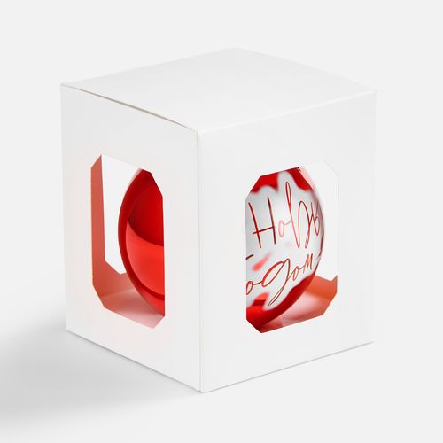 Елочный шар Finery Gloss, 8 см, глянцевый красный