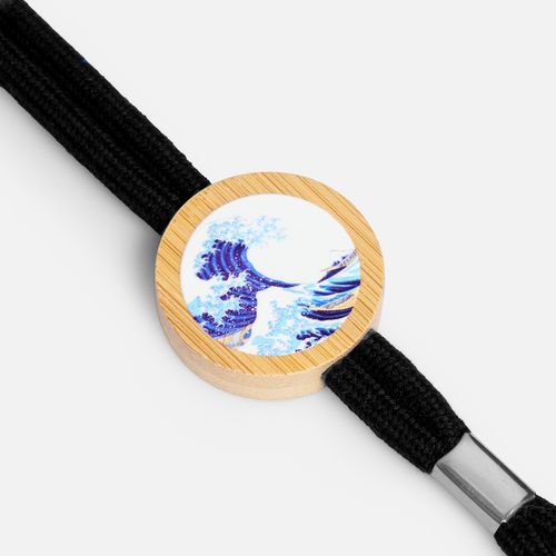 Шнурок для бейджа Tube Wood, черный