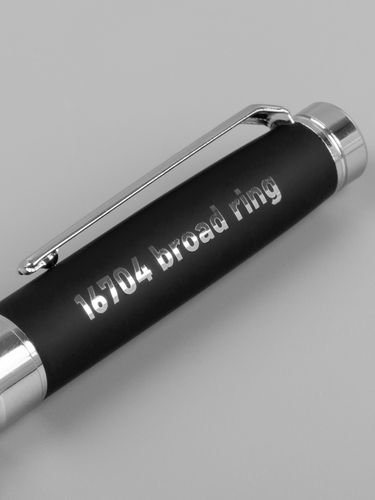 Ручка шариковая Broad Ring Soft Touch, черная