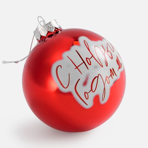 Елочный шар Finery Gloss, 8 см, глянцевый красный