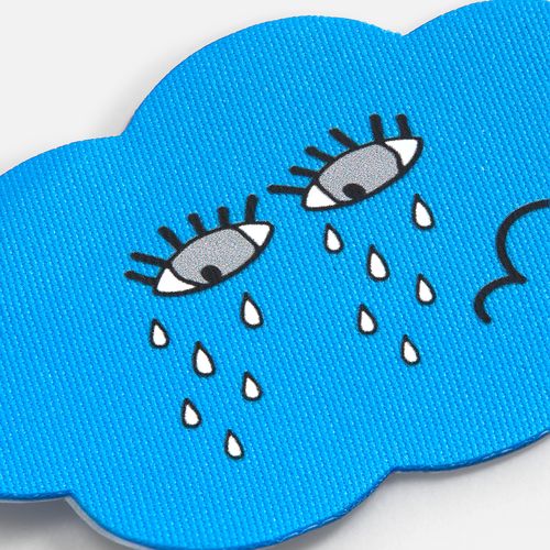 Наклейка тканевая Lunga Calum, L, голубая